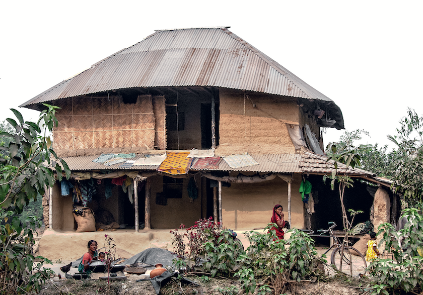 A sentry post made in the shape of a bangaldar hut, Kolkatta